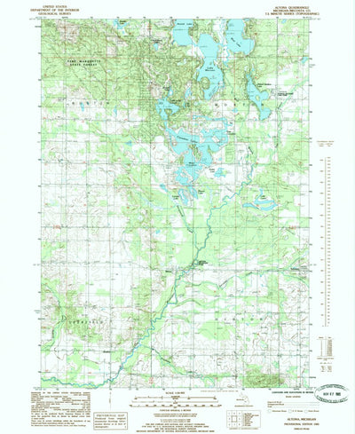 United States Geological Survey Altona, MI (1985, 24000-Scale) digital map