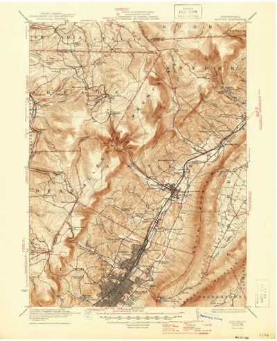 United States Geological Survey Altoona, PA (1922, 62500-Scale) digital map