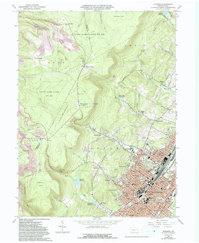 United States Geological Survey Altoona, PA (1963, 24000-Scale) digital map