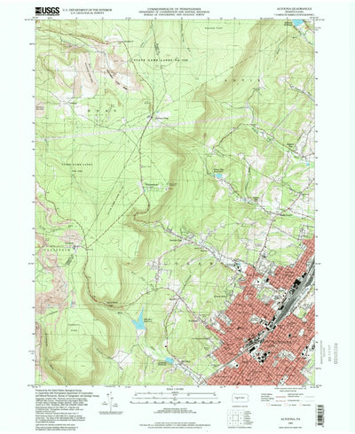 United States Geological Survey Altoona, PA (1993, 24000-Scale) digital map