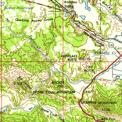 United States Geological Survey Alturas, CA-OR-NV (1958, 250000-Scale) digital map