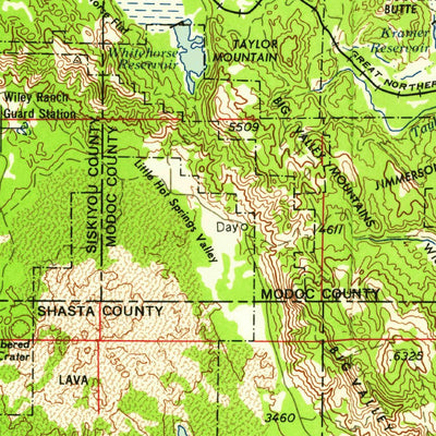 United States Geological Survey Alturas, CA-OR-NV (1958, 250000-Scale) digital map