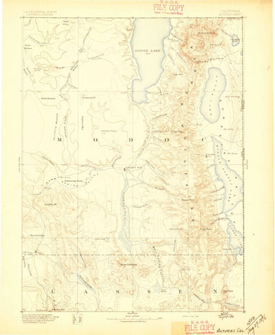 United States Geological Survey Alturas E, CA-OR-NV (1892, 250000-Scale) digital map