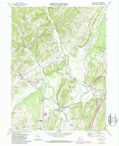 United States Geological Survey Alum Bank, PA (1971, 24000-Scale) digital map