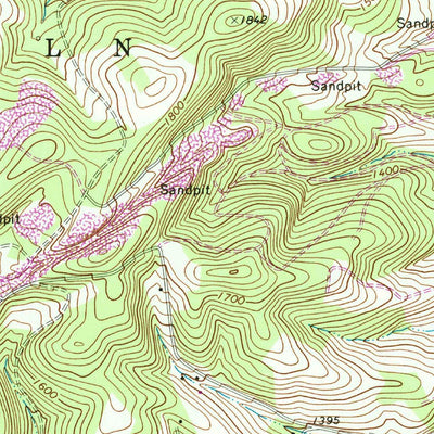 United States Geological Survey Alum Bank, PA (1971, 24000-Scale) digital map