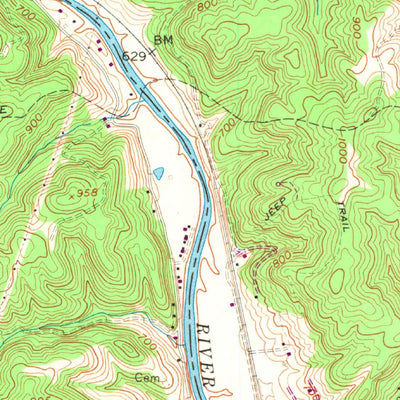 United States Geological Survey Alum Creek, WV (1958, 24000-Scale) digital map