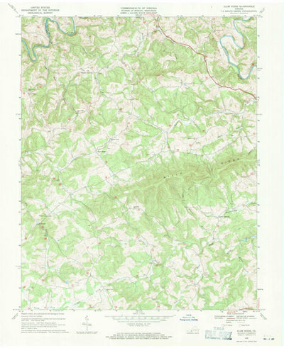 United States Geological Survey Alum Ridge, VA (1968, 24000-Scale) digital map