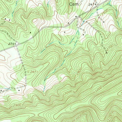 United States Geological Survey Alum Ridge, VA (1968, 24000-Scale) digital map