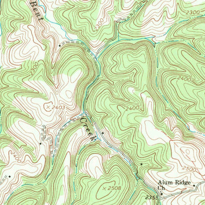 United States Geological Survey Alum Ridge, VA (1968, 24000-Scale) digital map