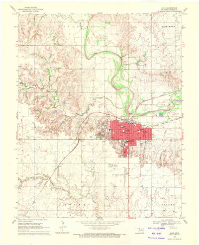 United States Geological Survey Alva, OK (1969, 24000-Scale) digital map
