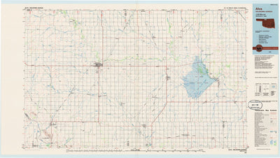 United States Geological Survey Alva, OK-KS (1985, 100000-Scale) digital map