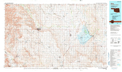 United States Geological Survey Alva, OK-KS (1990, 100000-Scale) digital map