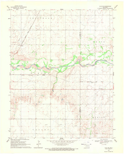 United States Geological Survey Alva SE, OK (1969, 24000-Scale) digital map