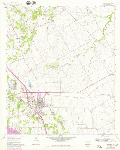 United States Geological Survey Alvarado, TX (1961, 24000-Scale) digital map