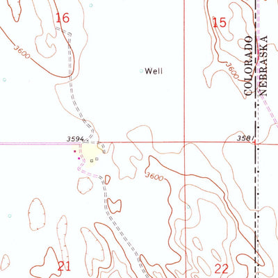 United States Geological Survey Alvin, CO-NE (1971, 24000-Scale) digital map
