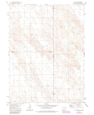 United States Geological Survey Alvin NE, CO-NE (1971, 24000-Scale) digital map