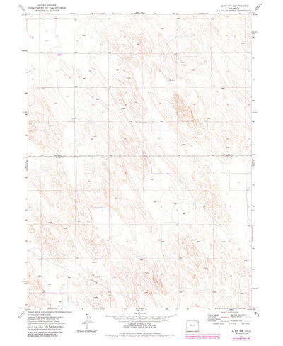 United States Geological Survey Alvin NW, CO (1971, 24000-Scale) digital map