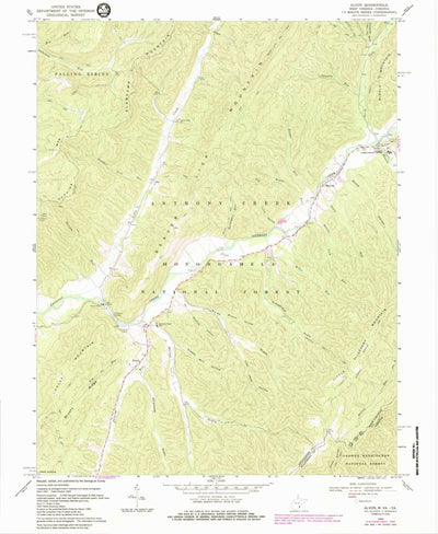United States Geological Survey Alvon, WV-VA (1969, 24000-Scale) digital map