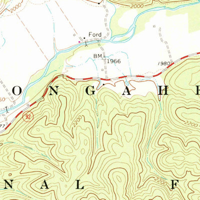 United States Geological Survey Alvon, WV-VA (1969, 24000-Scale) digital map