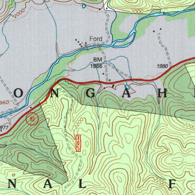 United States Geological Survey Alvon, WV-VA (1995, 24000-Scale) digital map