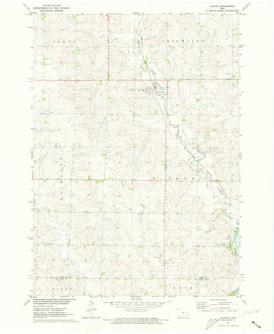 United States Geological Survey Alvord, IA (1971, 24000-Scale) digital map