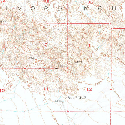 United States Geological Survey Alvord Mountain, CA (1948, 62500-Scale) digital map