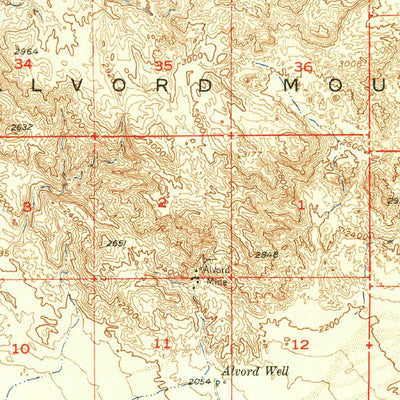 United States Geological Survey Alvord Mountain, CA (1951, 62500-Scale) digital map