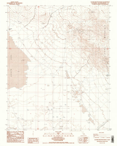 United States Geological Survey Alvord Mountain West, CA (1986, 24000-Scale) digital map