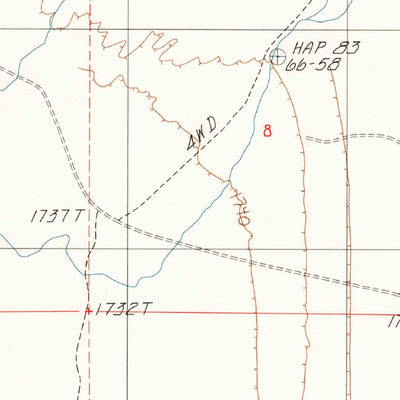 United States Geological Survey Alvord Mountain West, CA (1986, 24000-Scale) digital map