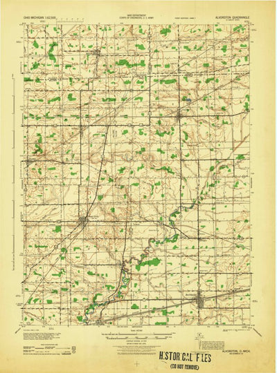 United States Geological Survey Alvordton, OH-MI (1944, 62500-Scale) digital map