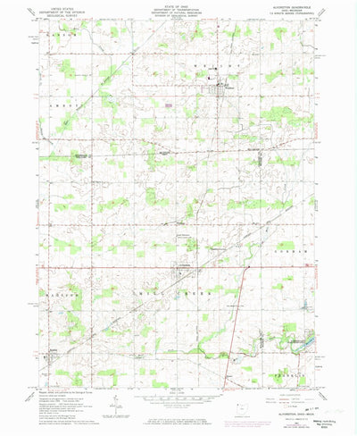 United States Geological Survey Alvordton, OH-MI (1961, 24000-Scale) digital map