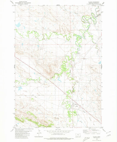 United States Geological Survey Alzada, MT (1980, 24000-Scale) digital map