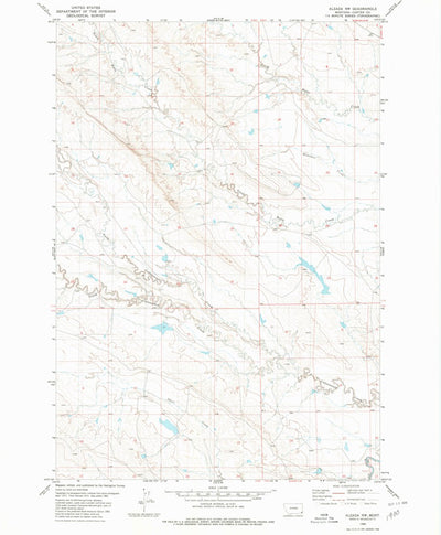 United States Geological Survey Alzada NW, MT (1980, 24000-Scale) digital map