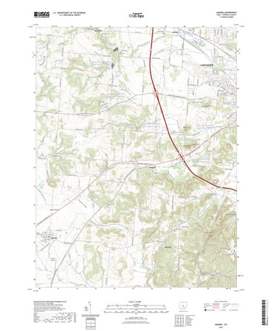 United States Geological Survey Amanda, OH (2023, 24000-Scale) digital map