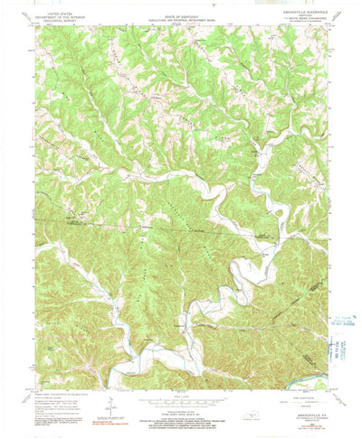 United States Geological Survey Amandaville, KY (1953, 24000-Scale) digital map