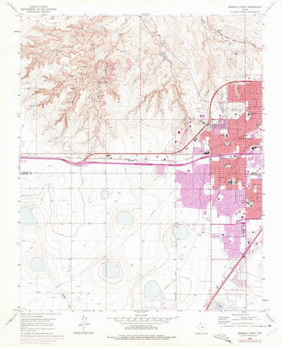 United States Geological Survey Amarillo West, TX (1960, 24000-Scale) digital map