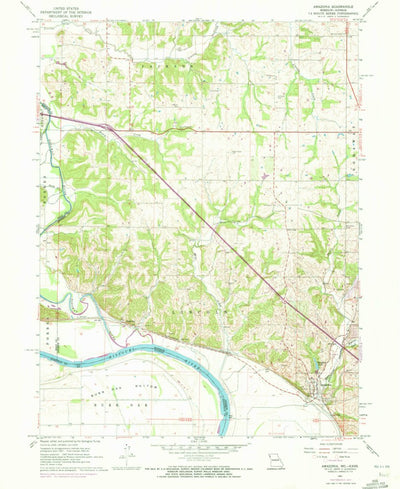United States Geological Survey Amazonia, MO-KS (1961, 24000-Scale) digital map