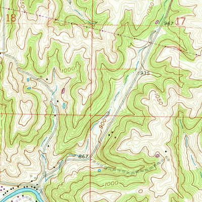 United States Geological Survey Amazonia, MO-KS (1961, 24000-Scale) digital map