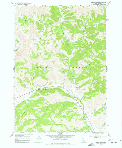 United States Geological Survey Amber Lakes, ID (1967, 24000-Scale) digital map