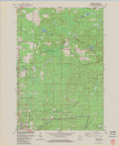United States Geological Survey Amberg, WI (1982, 24000-Scale) digital map