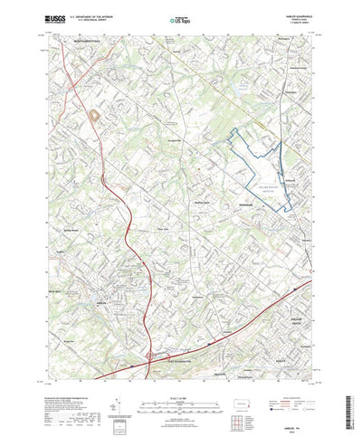 United States Geological Survey Ambler, PA (2023, 24000-Scale) digital map