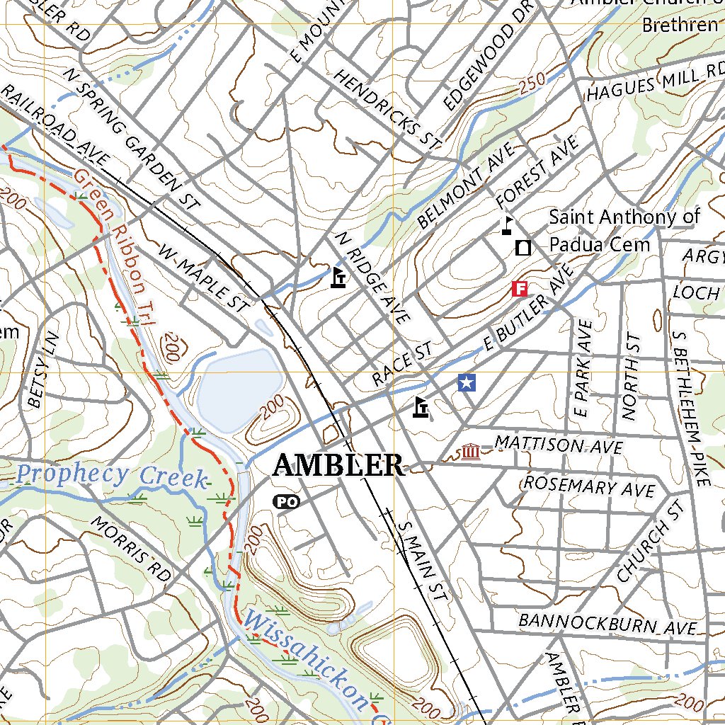 Ambler Map Ambler, PA (2023, 24000-Scale) Map by United States Geological Survey ...