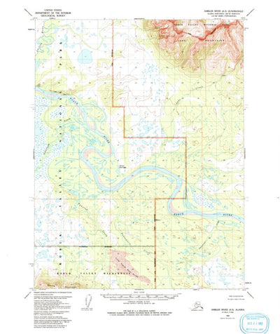 United States Geological Survey Ambler River A-5, AK (1955, 63360-Scale) digital map