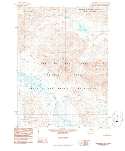 United States Geological Survey Ambler River D-1, AK (1990, 63360-Scale) digital map