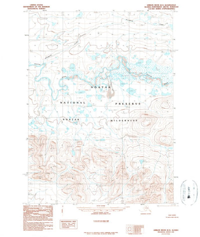 United States Geological Survey Ambler River D-3, AK (1990, 63360-Scale) digital map