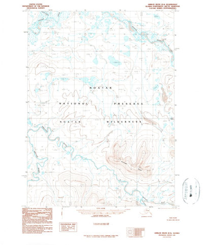 United States Geological Survey Ambler River D-4, AK (1990, 63360-Scale) digital map