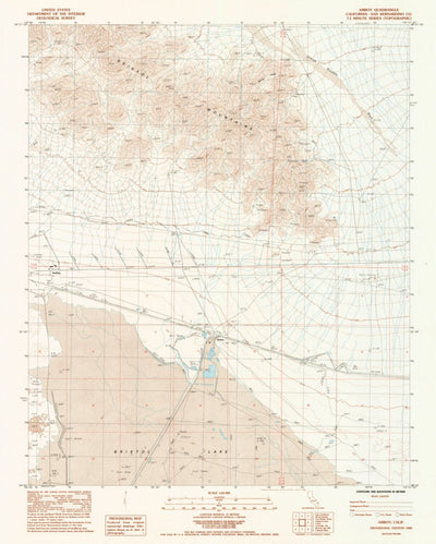 United States Geological Survey Amboy, CA (1985, 24000-Scale) digital map