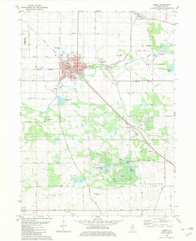 United States Geological Survey Amboy, IL (1982, 24000-Scale) digital map