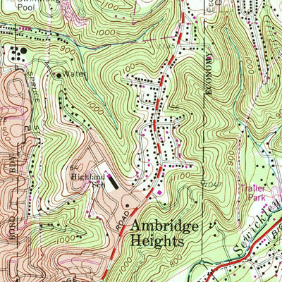 United States Geological Survey Ambridge, PA (1960, 24000-Scale) digital map