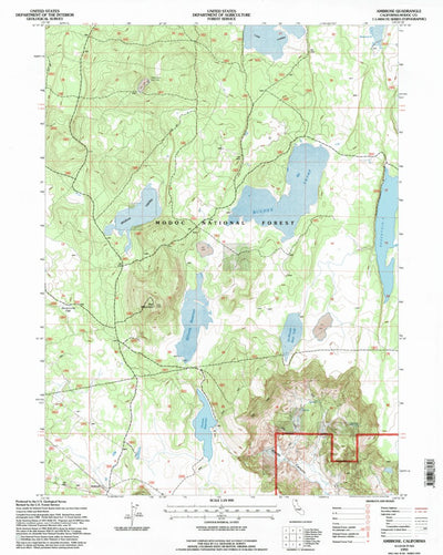 United States Geological Survey Ambrose, CA (1993, 24000-Scale) digital map